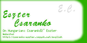 eszter csaranko business card